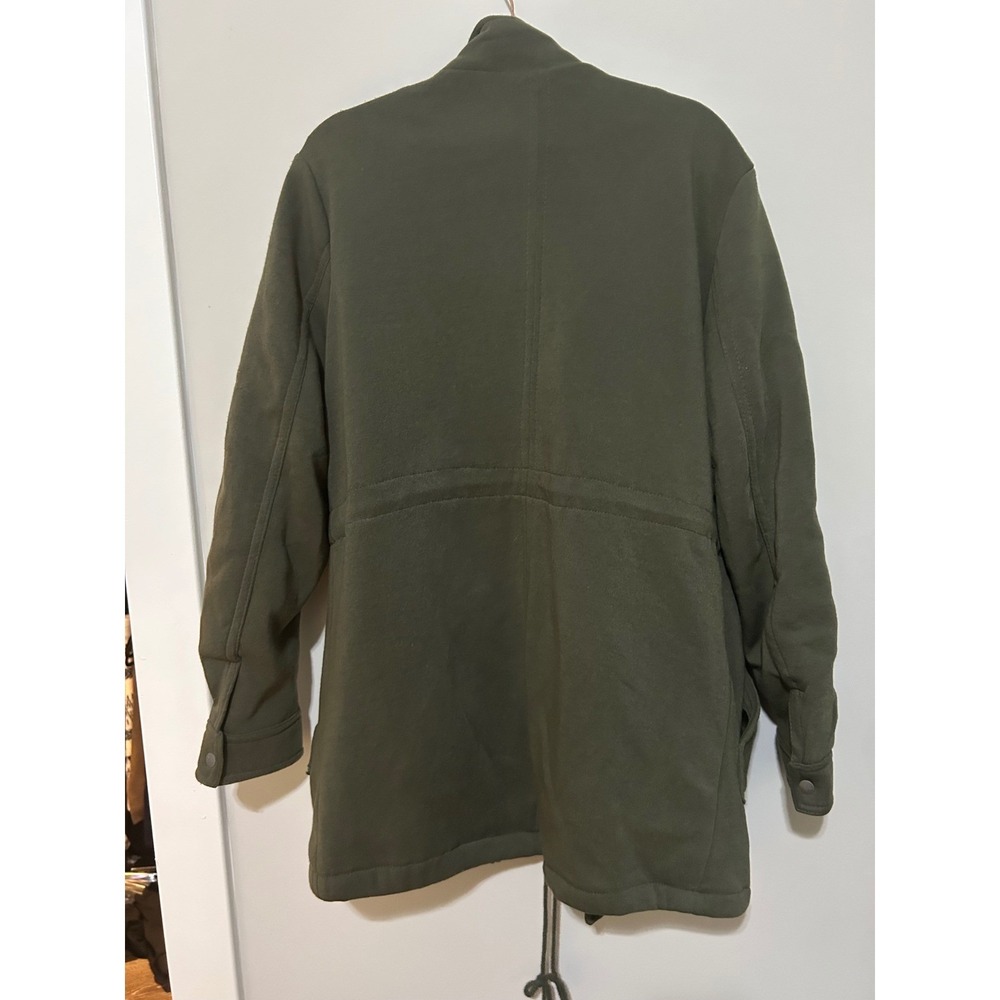Ambiance Olive Green Anorak Military Style Jacket Womens 1XL Drawstring‎ - Picture 8 of 10